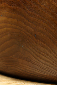 杢目が素晴らしい重厚感のある木製の丸火鉢　DC8274