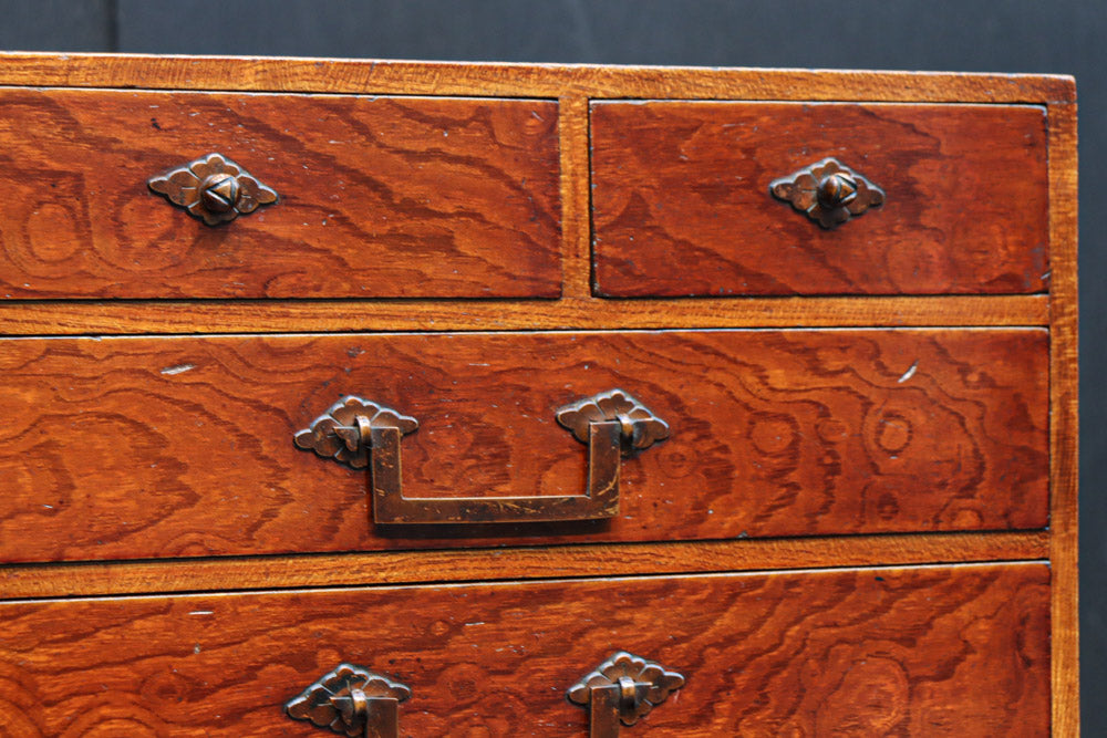 杢目の美しい味わいある針箱　DC8279