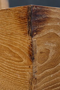 穏やかな杢目模様の持ち手付き炭入れ　DC8289