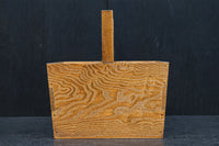 穏やかな杢目模様の持ち手付き炭入れ　DC8289