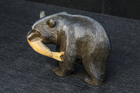 Small size Carved wooden bear figurine DC8293
