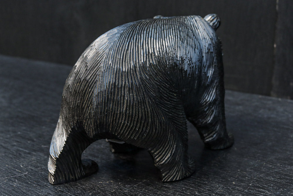 Small size Carved wooden bear figurine DC8293