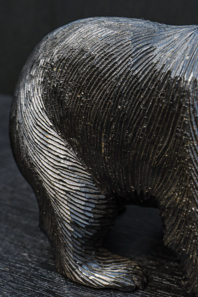 Small size Carved wooden bear figurine DC8293