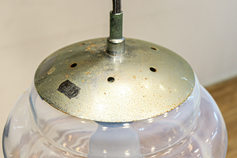 穏やかな雰囲気のクリアガラスの電笠　DC8307