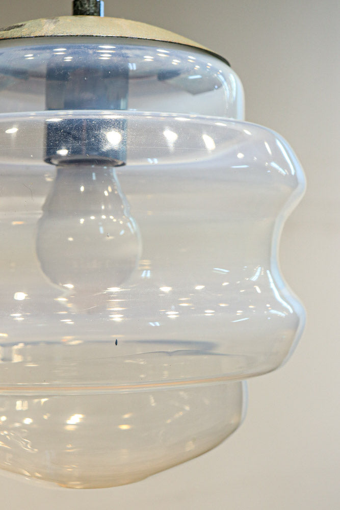 穏やかな雰囲気のクリアガラスの電笠　DC8307