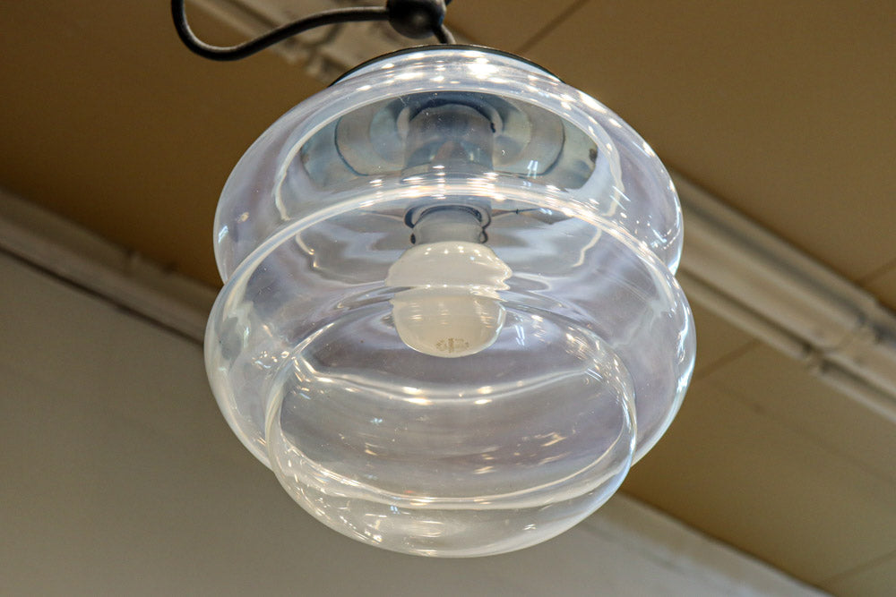 穏やかな雰囲気のクリアガラスの電笠　DC8307