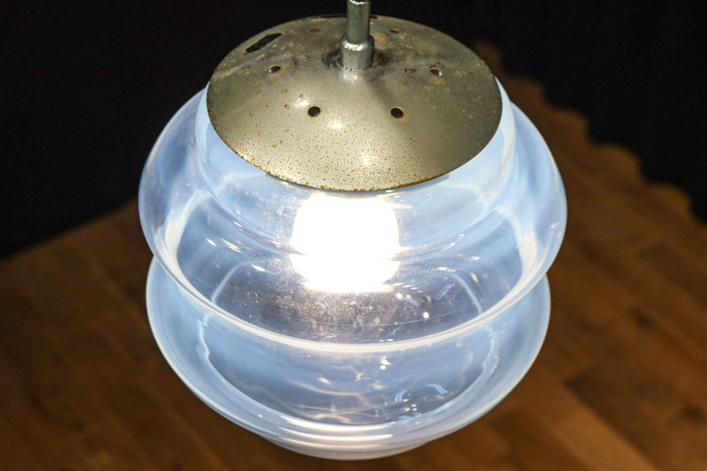 穏やかな雰囲気のクリアガラスの電笠　DC8307