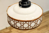 籠目編みの和モダンな竹フレームが素敵な電笠　DC8314