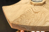 珍品!! 自然の風合いが温かみある木製の灯籠　DC8327