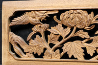 お花や小鳥の美しい風景を描いた小型の彫刻飾り　DC8346abcd　在庫(a:0b:1 c:0 d:0)枚