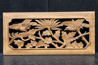 お花や小鳥の美しい風景を描いた小型の彫刻飾り　DC8346abcd　在庫(a:0b:1 c:0 d:0)枚