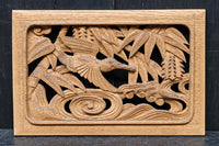 縁起の良い絵柄で品格ある小型の彫刻飾り　DC8348abcd　在庫(a:0b:0 c:1 d:1)枚