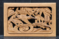 縁起の良い絵柄で品格ある小型の彫刻飾り　DC8348abcd　在庫(a:0b:0 c:1 d:1)枚