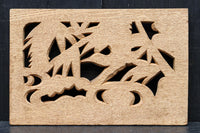 縁起の良い絵柄で品格ある小型の彫刻飾り　DC8348abcd　在庫(a:0b:0 c:1 d:1)枚