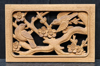 縁起の良い絵柄で品格ある小型の彫刻飾り　DC8348abcd　在庫(a:0b:0 c:1 d:1)枚