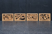 縁起の良い絵柄で品格ある小型の彫刻飾り　DC8348abcd　在庫(a:0b:0 c:1 d:1)枚