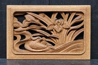 縁起の良い絵柄で品格ある小型の彫刻飾り　DC8348abcd　在庫(a:0b:0 c:1 d:1)枚