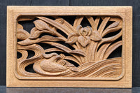 縁起の良い絵柄で品格ある小型の彫刻飾り　DC8348abcd　在庫(a:0b:0 c:1 d:1)枚