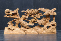 菊の花と小鳥が細やかに彫り描かれた彫刻飾り　DC8349ab　在庫(a:1 b:1)枚