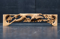 梅や松と小鳥の穏やかな風景を描いた小型の彫刻飾り　DC8350ab　在庫(a:1 b:1 )枚