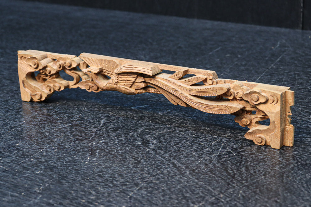 レア、タンザニアの一刀彫オブジェです 優雅に舞う鳳凰を描いた小さな彫刻飾り DC8356ab 在庫(a:1 b:1)個 – 古