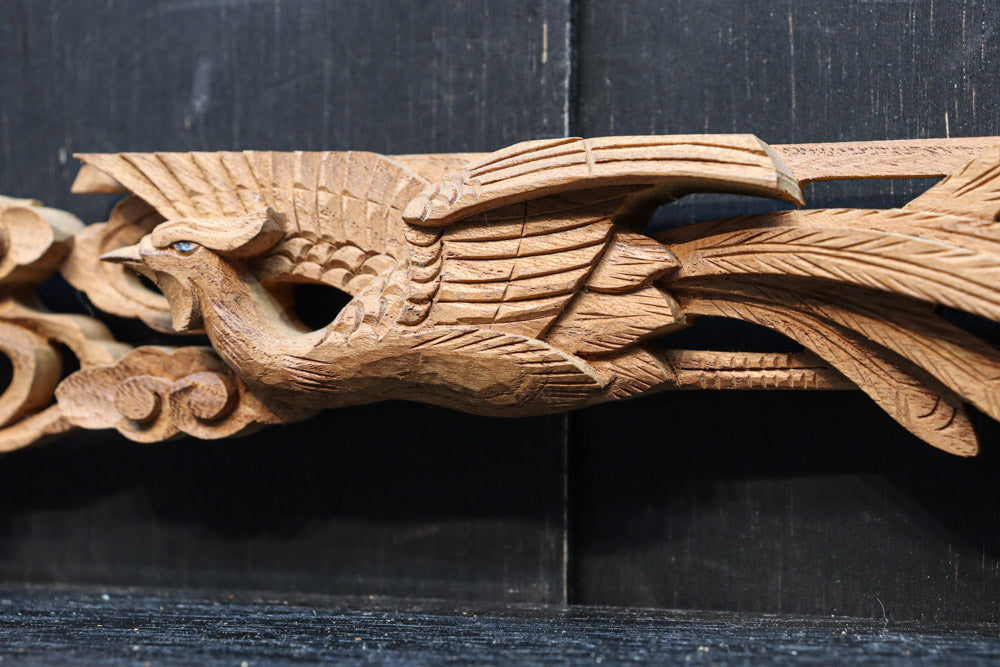 優雅に舞う鳳凰を描いた小さな彫刻飾り DC8356ab 在庫(a:1 b:1)個 – 古