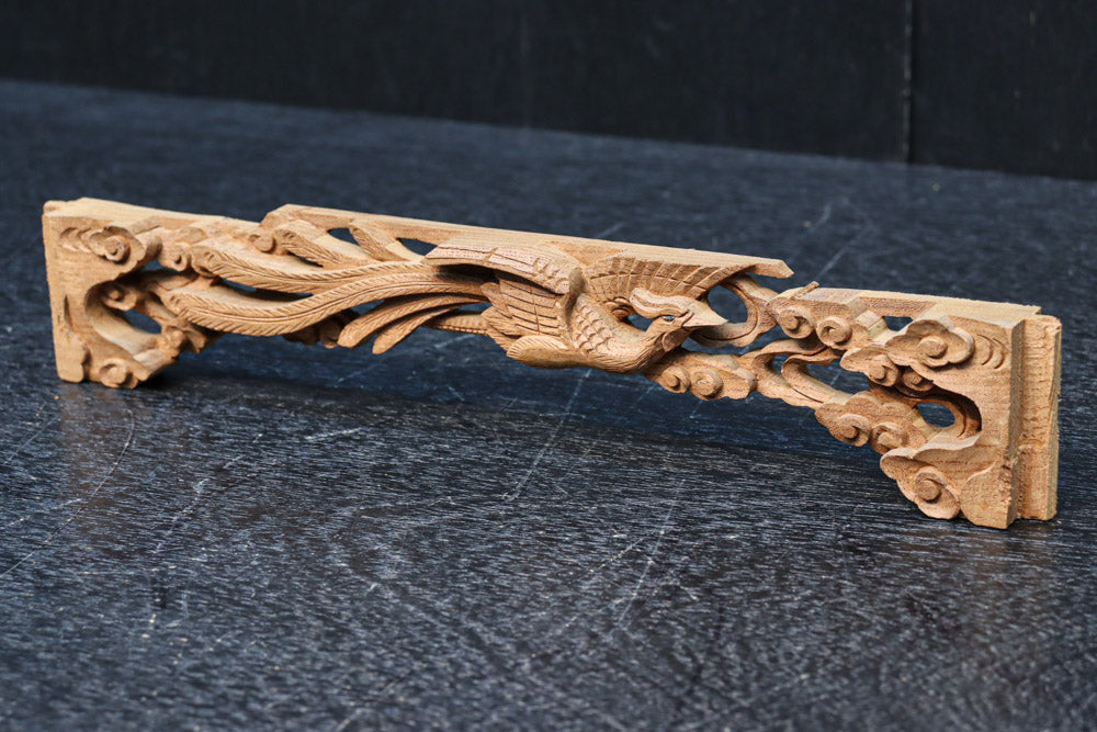 優雅に舞う鳳凰を描いた小さな彫刻飾り DC8356ab 在庫(a:1 b:1)個 – 古