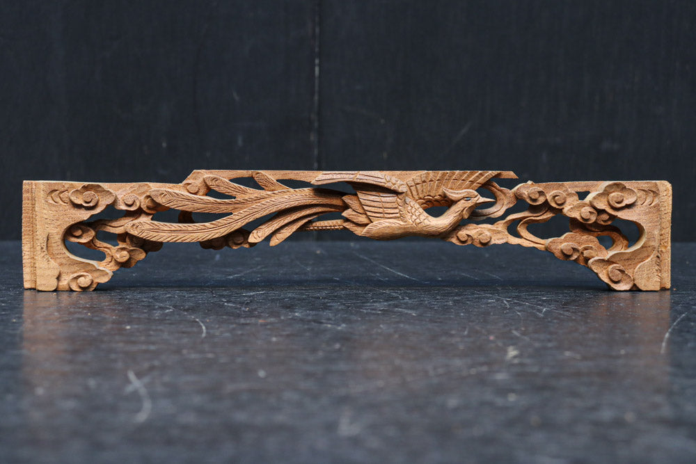 優雅に舞う鳳凰を描いた小さな彫刻飾り　DC8356ab　在庫(a:1 b:1)個