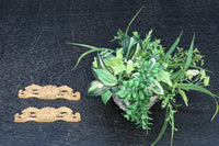 可愛らしい菊の花の小さな彫刻飾り　DC8359　在庫2個