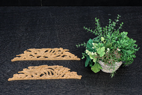 鳳凰を繊細に描いた小型彫刻飾り　DC8366ab　在庫(a:1 b:0)枚