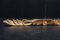 極細！！ 花と葉をシンメトリ－に描いた細長彫刻飾り　DC8367　在庫2本