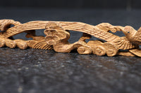 荒波を飛翔する波千鳥を描いた小さな彫刻飾り　DC8368ab　在庫(a:1 b:1)枚