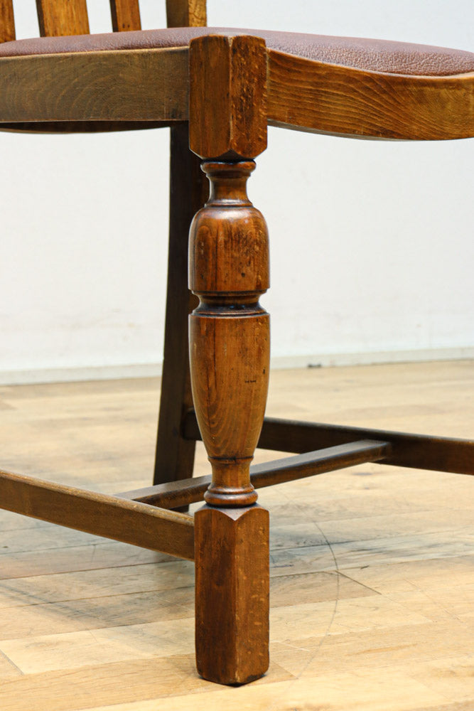 深みのある風合いで上品なアンティークチェア　DC8378　在庫(a:1 b:1 c:1 d:1)脚