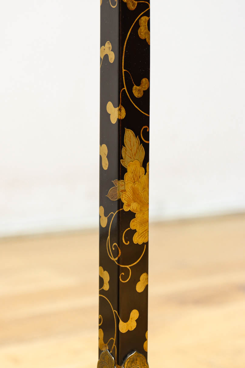 黒漆で雅な気品溢れる手ぬぐい掛け　DC8401a