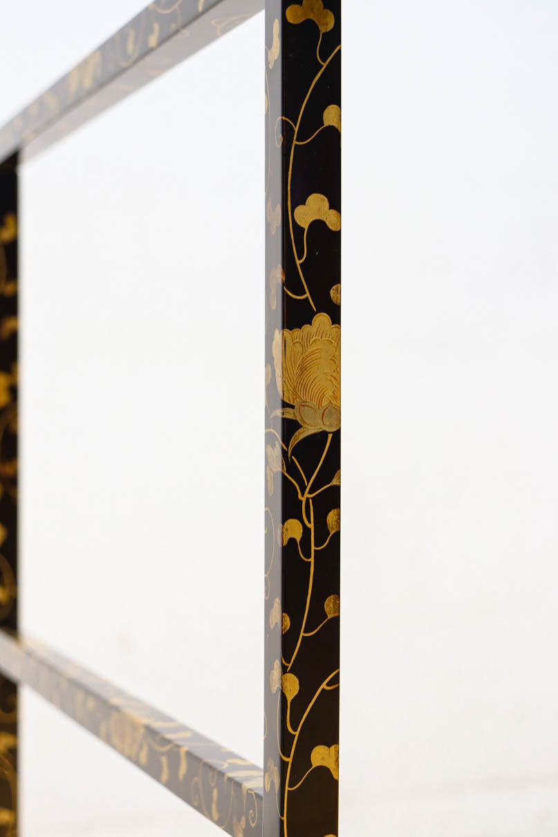 黒漆で雅な気品溢れる手ぬぐい掛け　DC8401a