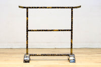 黒漆で雅な気品溢れる手ぬぐい掛け　DC8401a