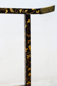 黒漆で雅な気品溢れる手ぬぐい掛け　DC8401a