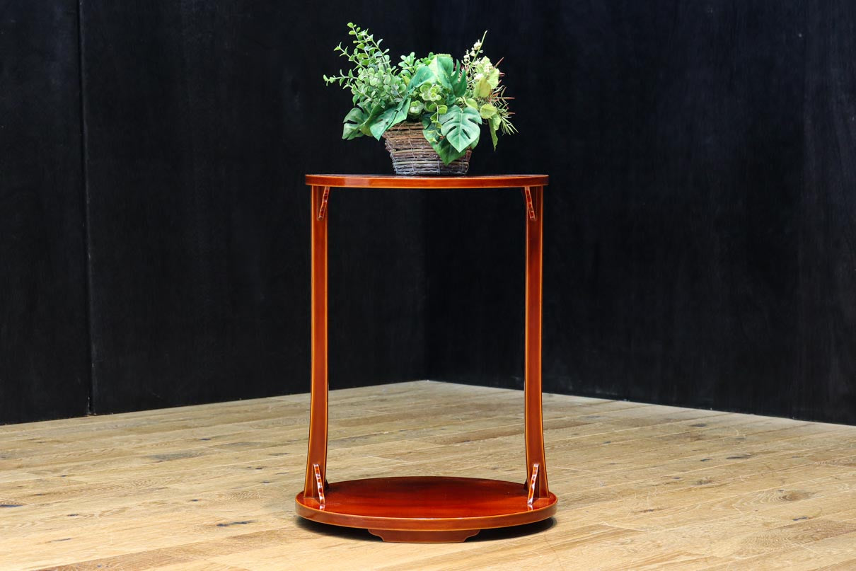 春慶塗りの色艶の美しい円形台　DC8404