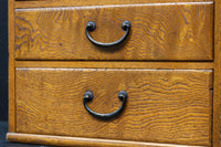 穏やかな杢目で味わいあるレトロな針箱　DC8413