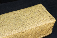 優しい風合いの網代編み中型蓋付き行李(こうり)　DC8419