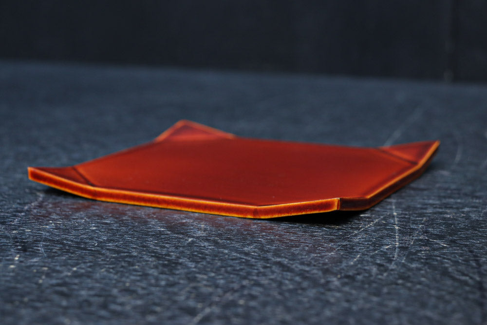 艶やかな春慶塗りが美しい菓子皿　 DC8424　在庫15枚