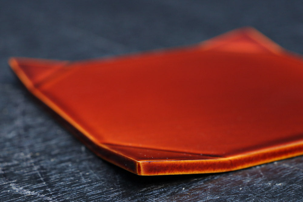 艶やかな春慶塗りが美しい菓子皿　 DC8424　在庫15枚