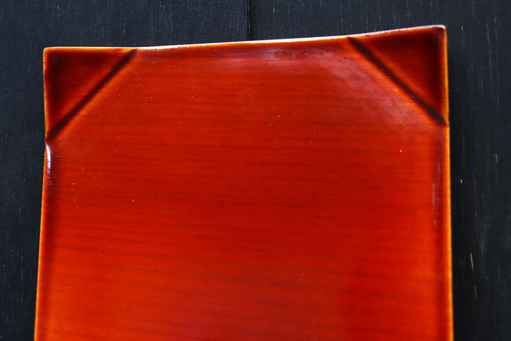 艶やかな春慶塗りが美しい菓子皿　 DC8424　在庫15枚