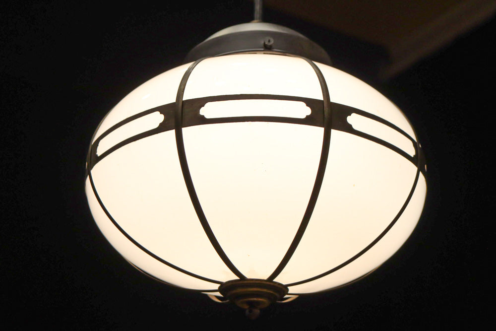 シンプル透かし様帯模様で風情ある雪洞型の電笠　DC8439