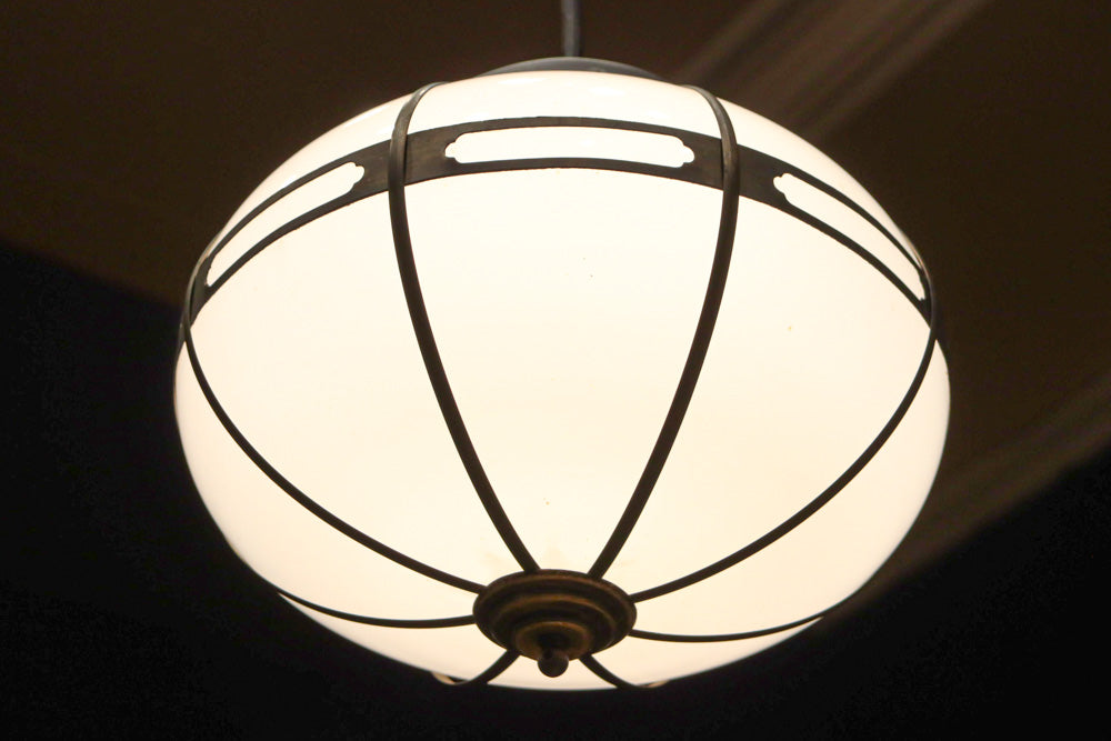 シンプル透かし様帯模様で風情ある雪洞型の電笠　DC8439