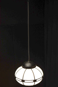 シンプル透かし様帯模様で風情ある雪洞型の電笠　DC8439