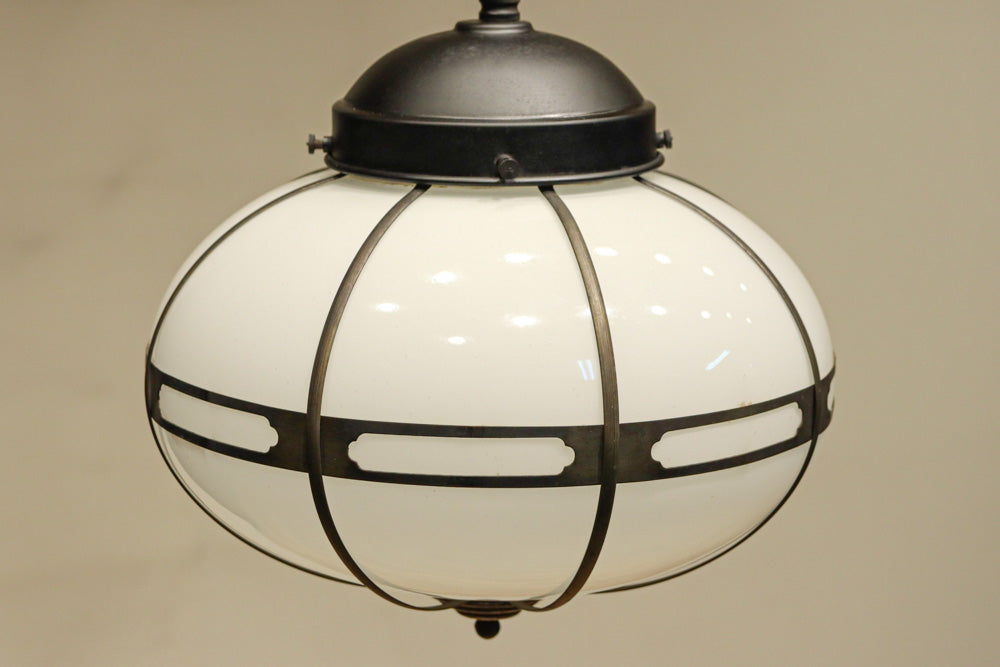 シンプル透かし様帯模様で風情ある雪洞型の電笠　DC8439