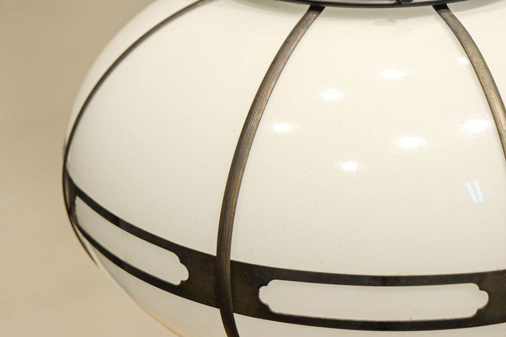 シンプル透かし様帯模様で風情ある雪洞型の電笠　DC8439