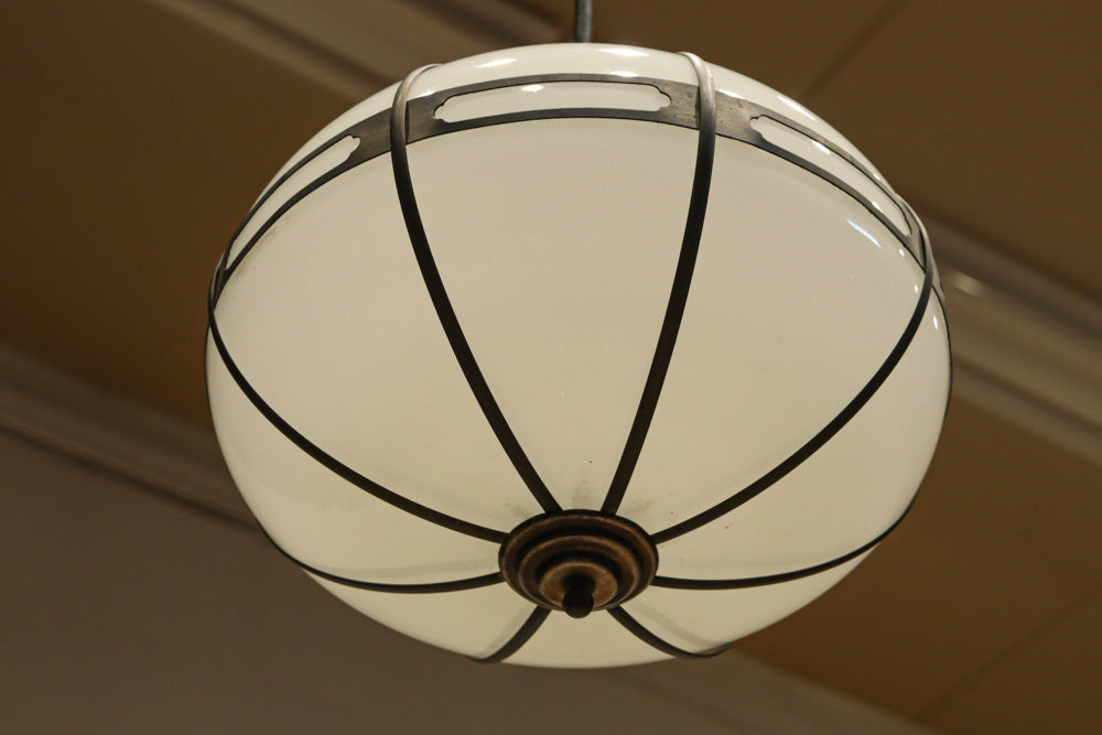 シンプル透かし様帯模様で風情ある雪洞型の電笠　DC8439