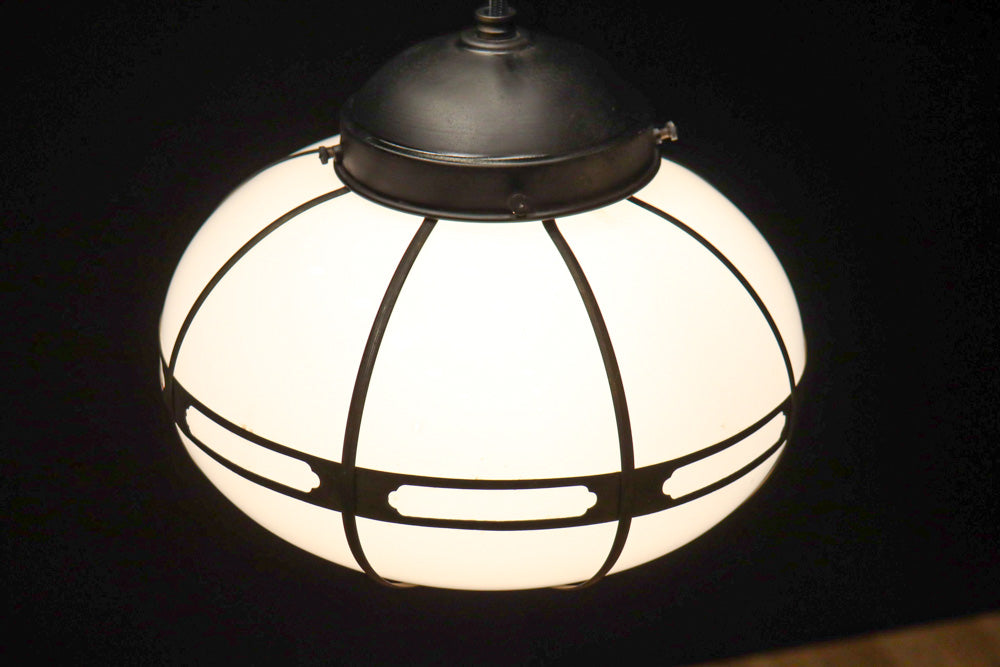 シンプル透かし様帯模様で風情ある雪洞型の電笠　DC8439